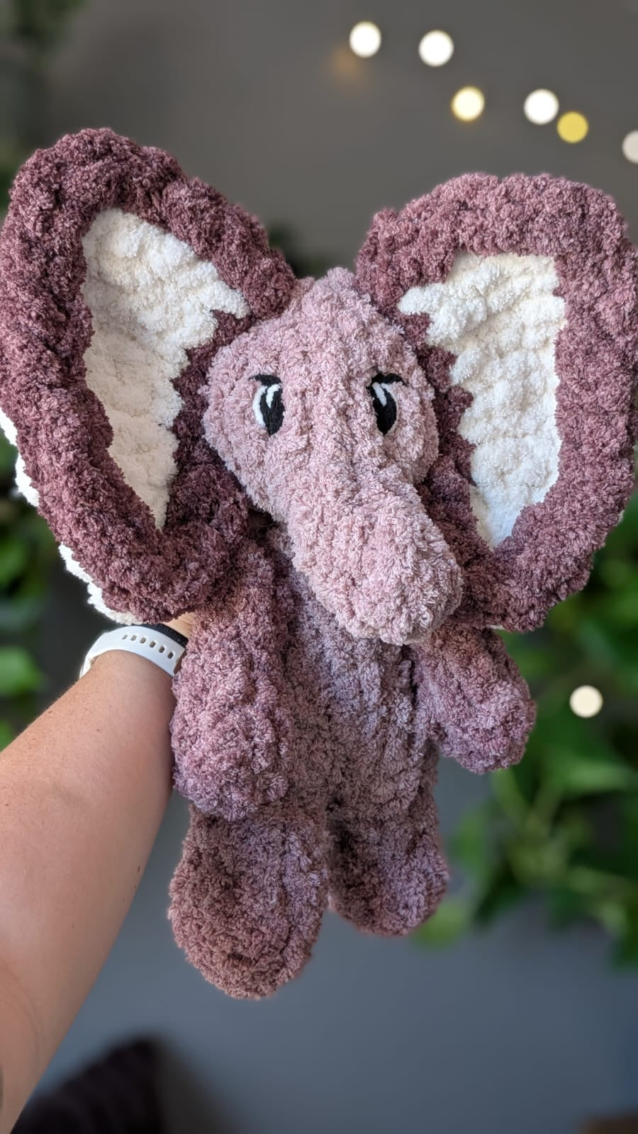 Chunky Knit Elephant Snuggler