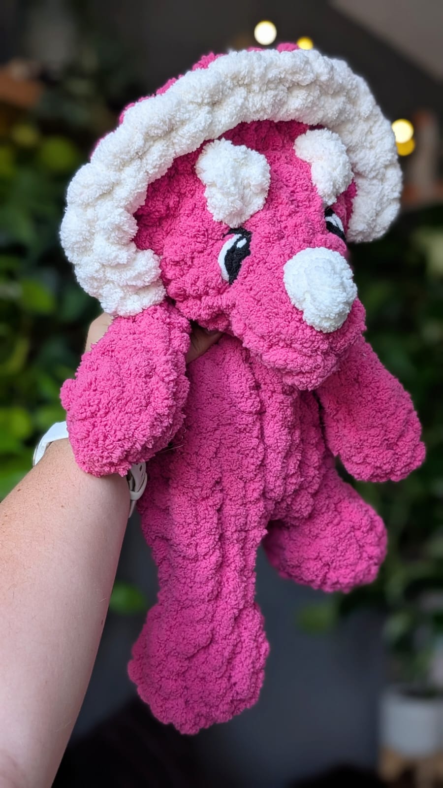 Chunky Knit Triceratops Snuggler