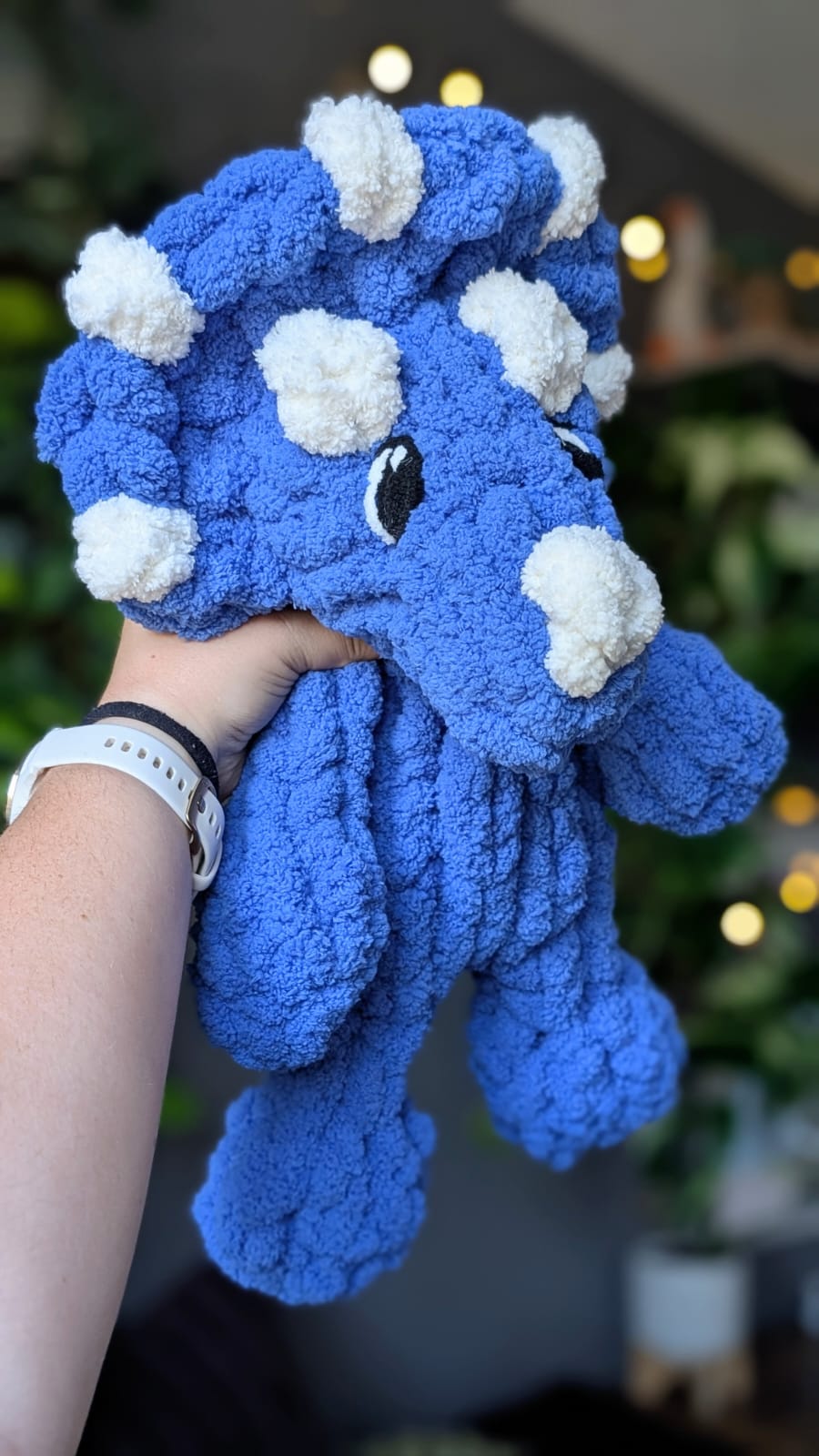 Chunky Knit Triceratops Snuggler