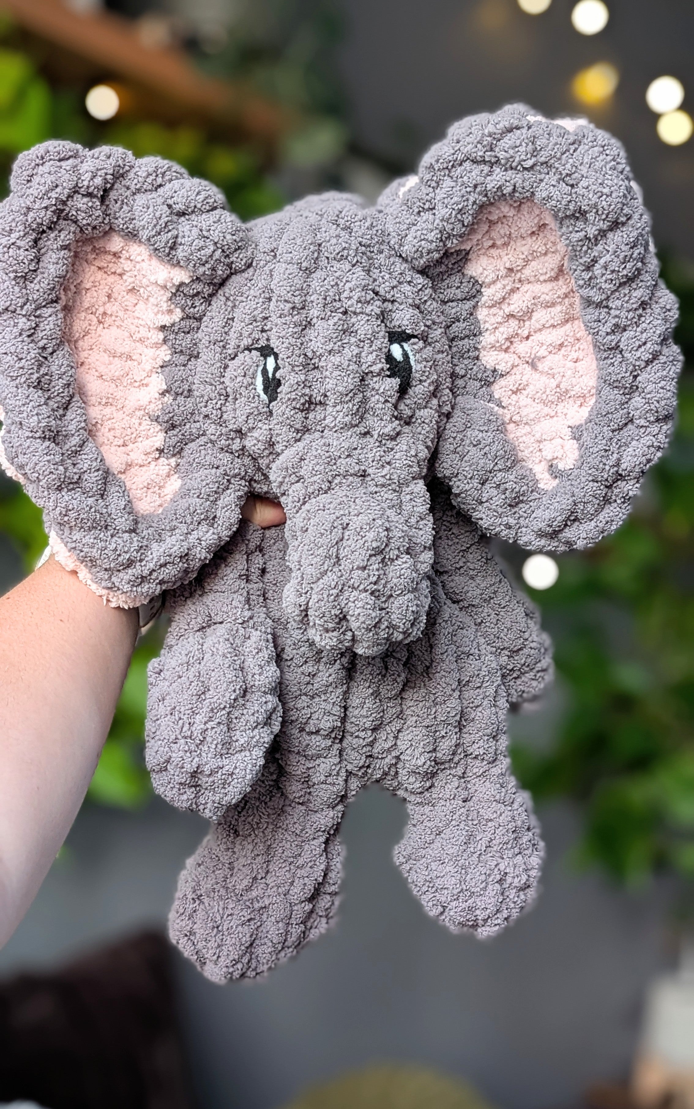 Chunky Knit Elephant Snuggler