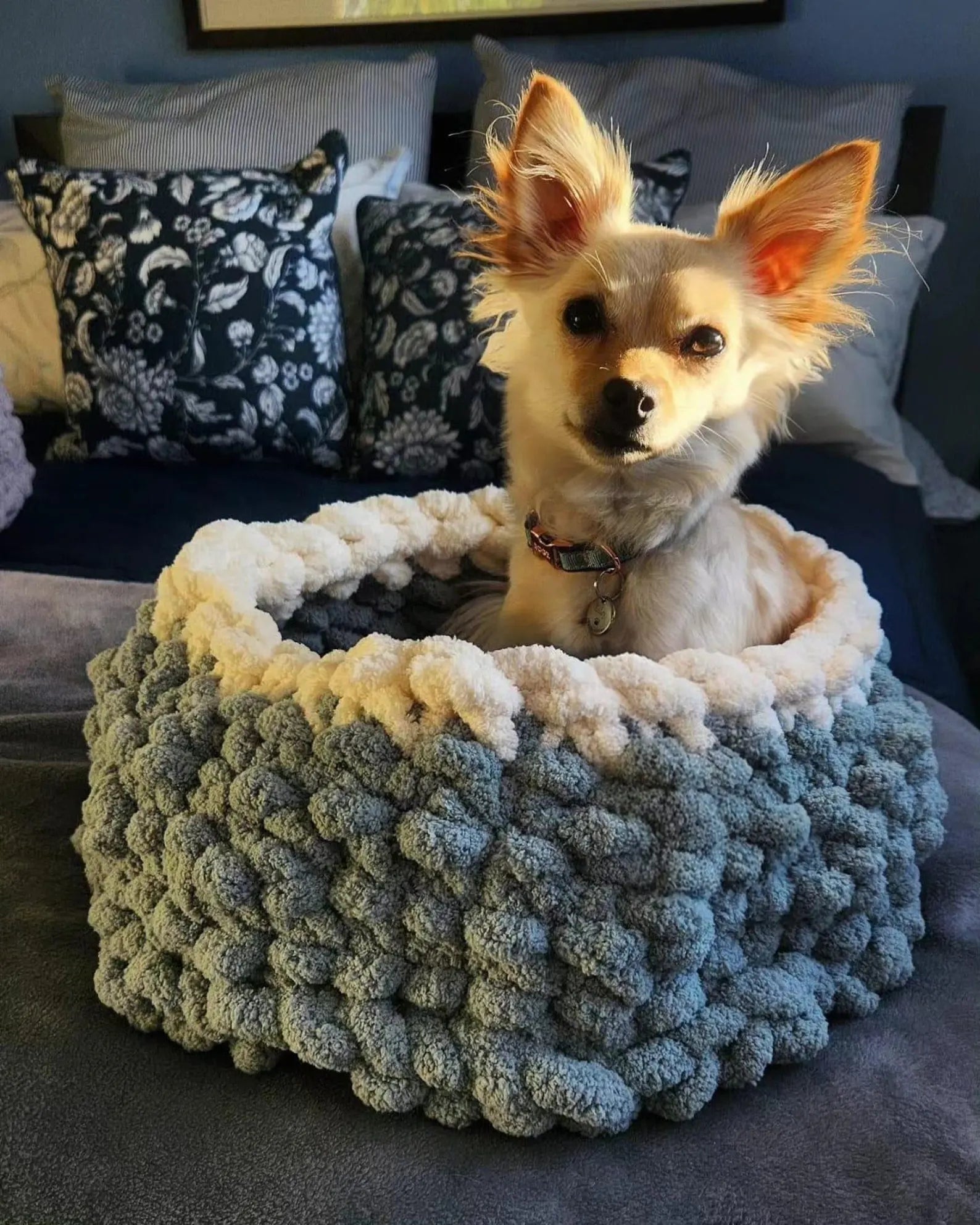 Blue Pet Bed 15”
