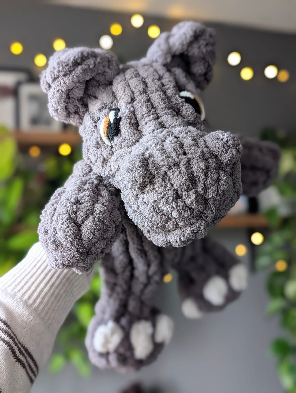 Chunky Knit Hippo Snuggler