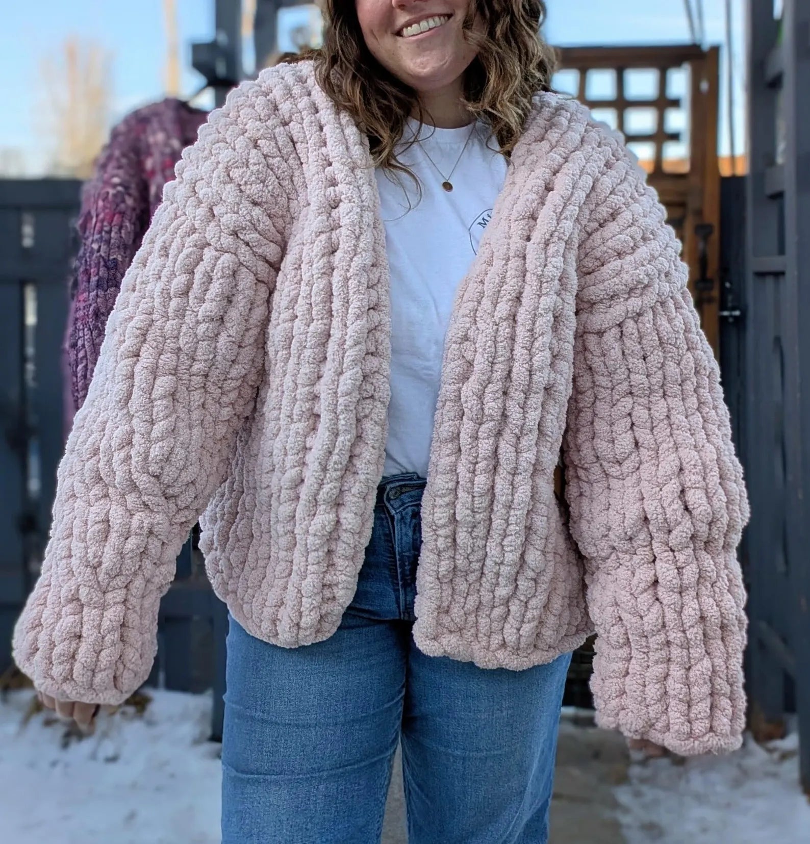 Chunky Knit Cardigan – Miranda's Cozy Crochet