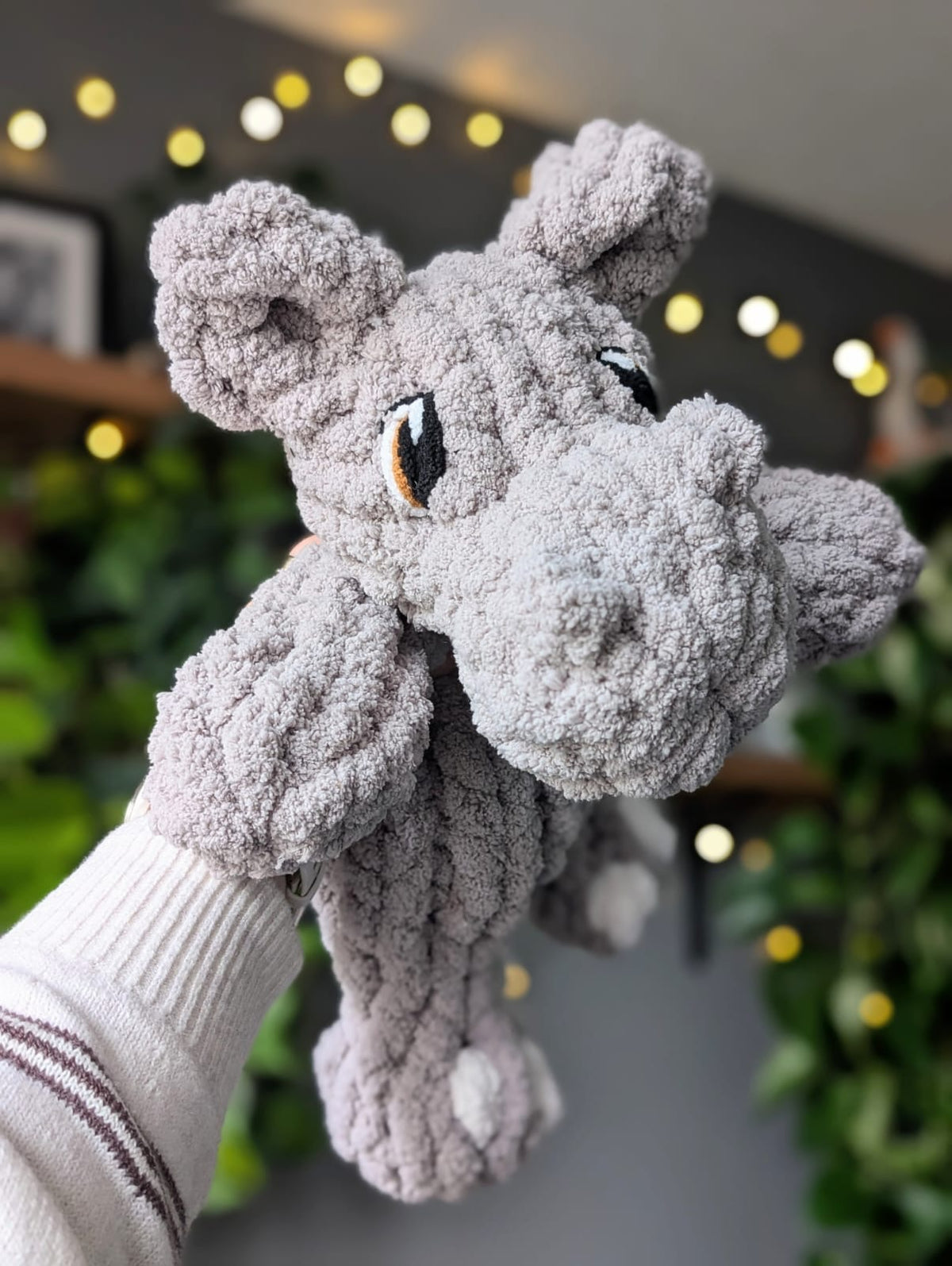 Chunky Knit Hippo Snuggler